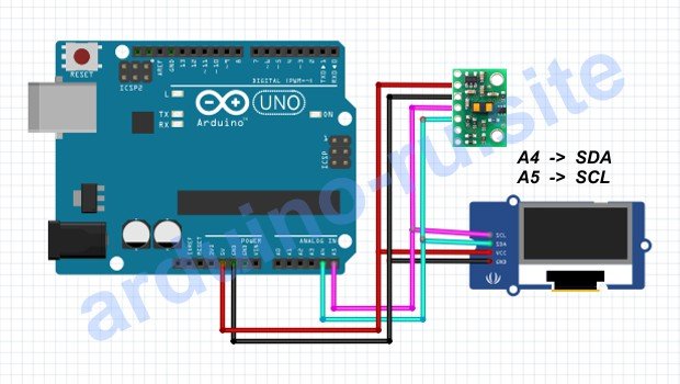 Как подключить VL53L0X к Ардуино с дисплеем